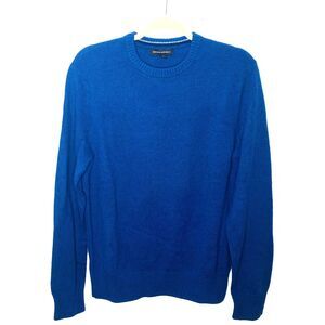 Banana Republic Teal Merino Wool Blend Crewneck Pullover Soft Knit Sweater Sz M